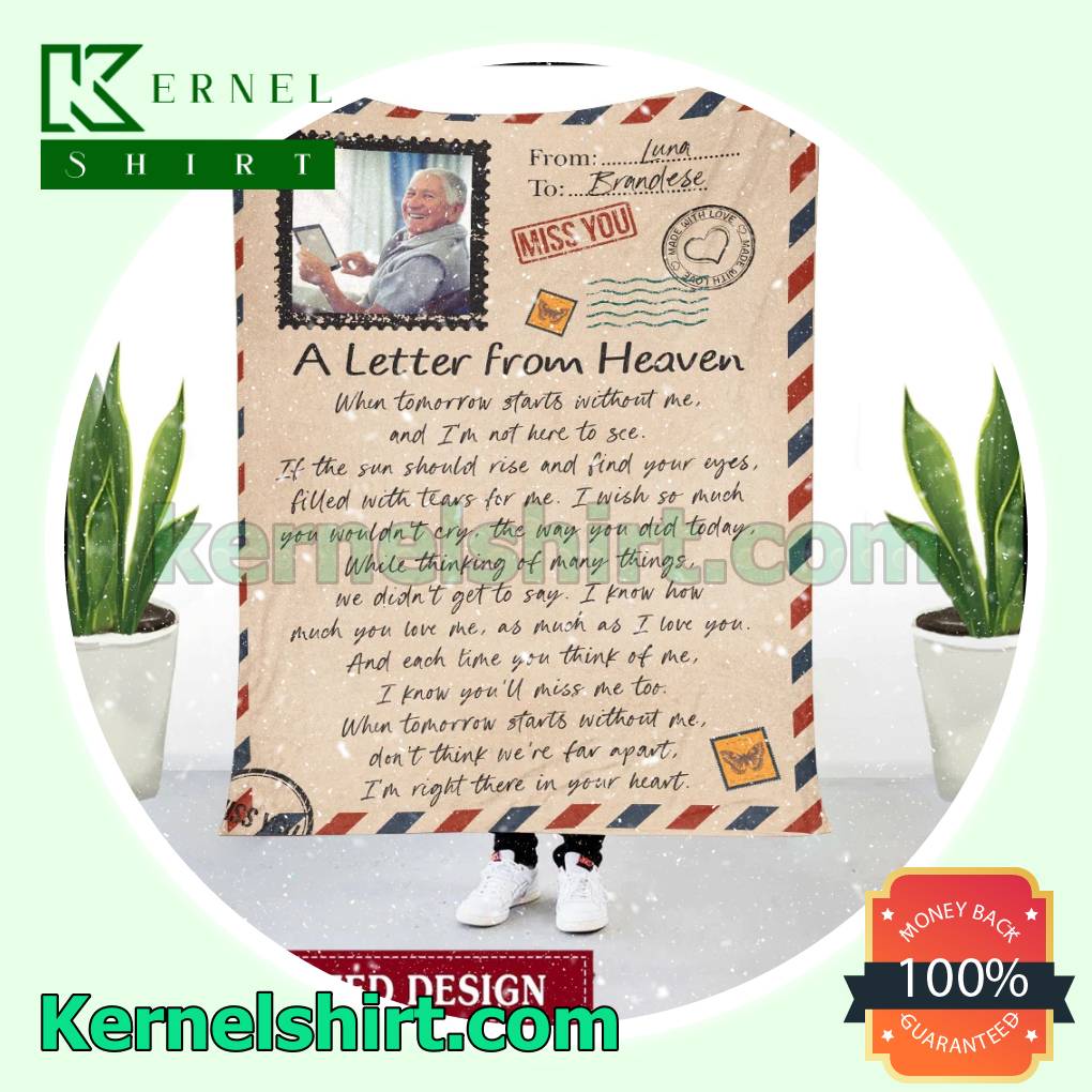 A Letter From Heaven Personalized Warn Blanket
