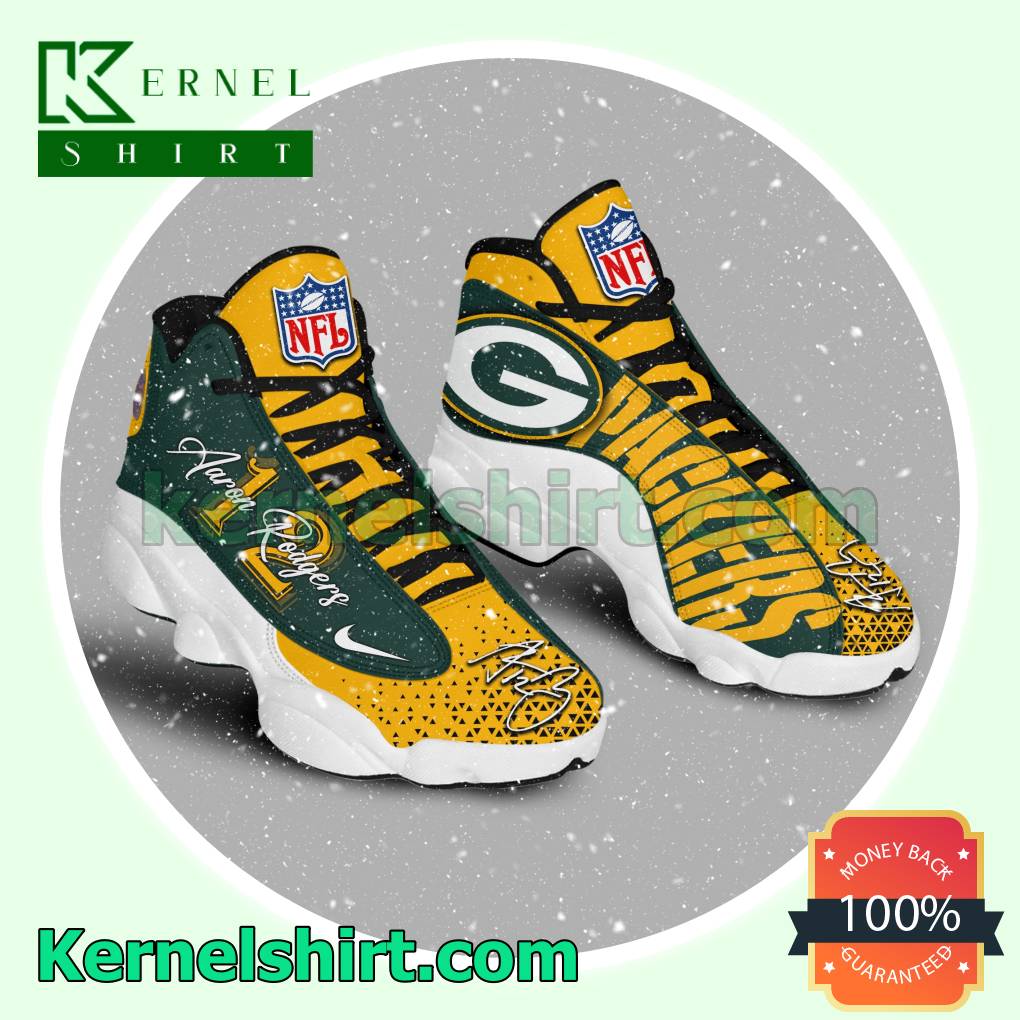 Aaron Rodgers 12 Green Bay Packers Sport Workout Shoes a