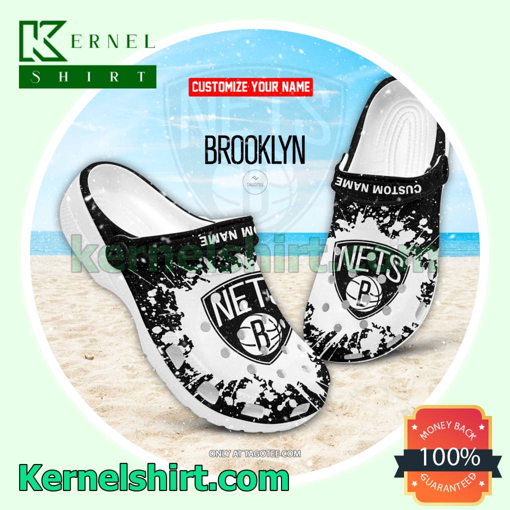 Brooklyn Nets Custom Crocs Sandals