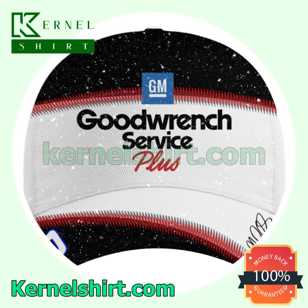 Dale Earnhardt Goodwrench Service Plus White Black Adjustable Hats
