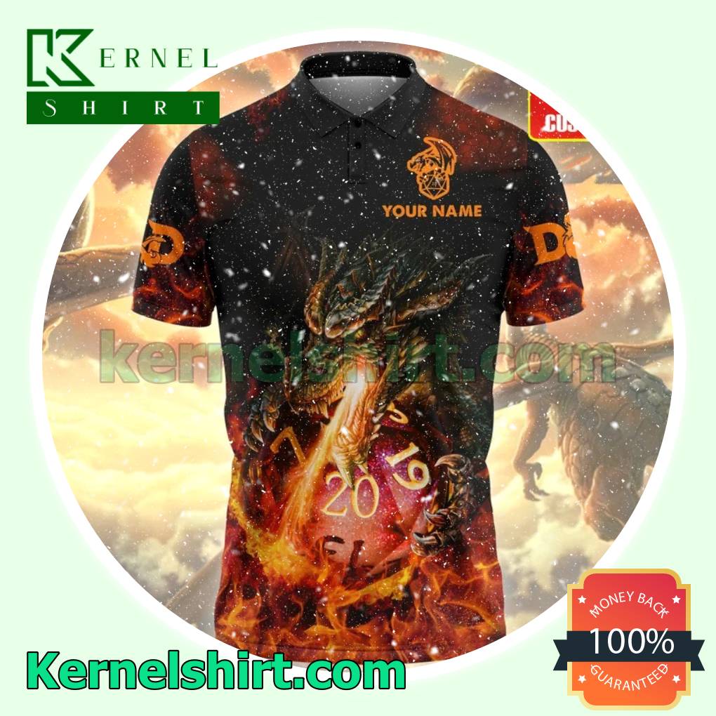 Fire Dungeon And Dragons Men Polo a