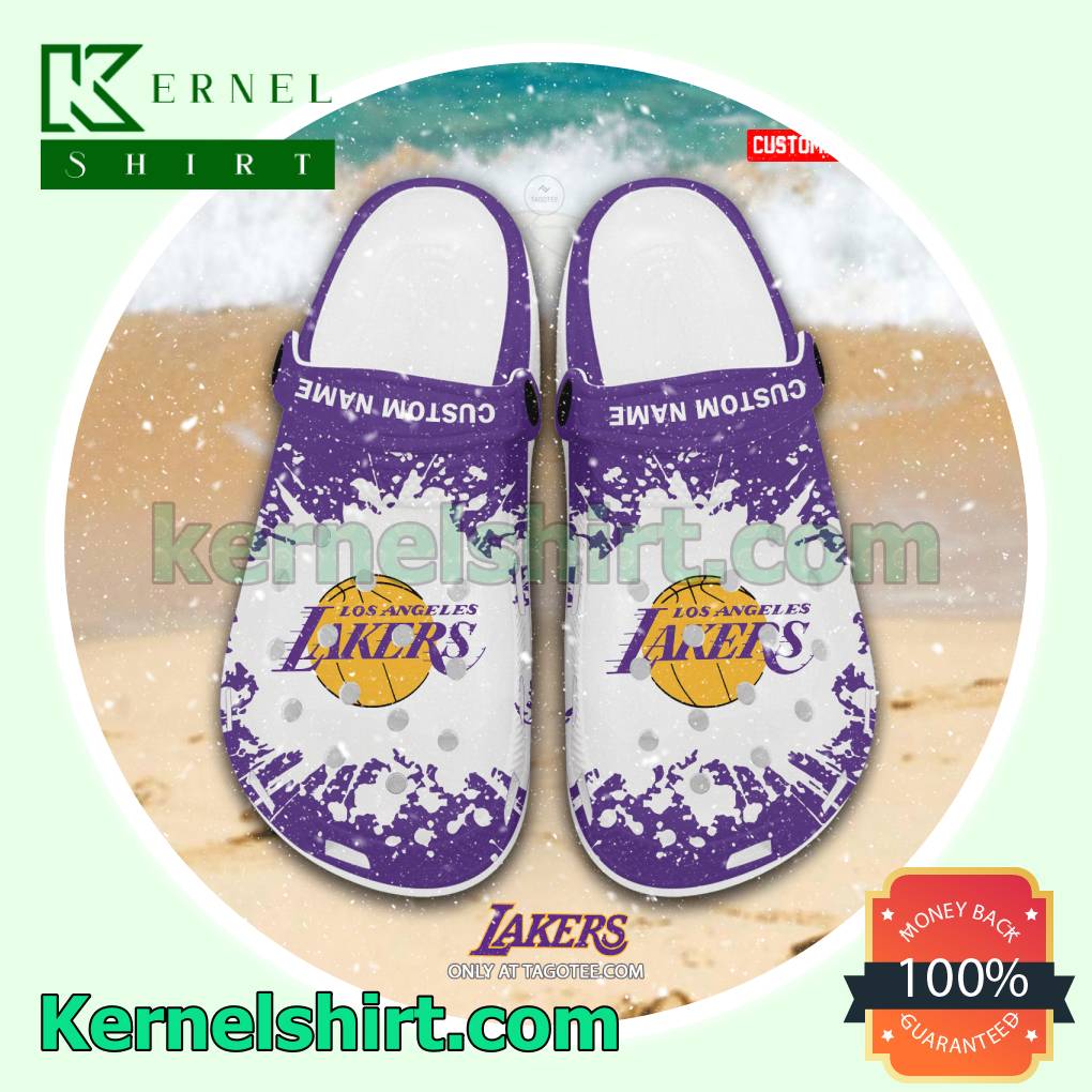 Los Angeles Lakers Custom Crocs Sandals a