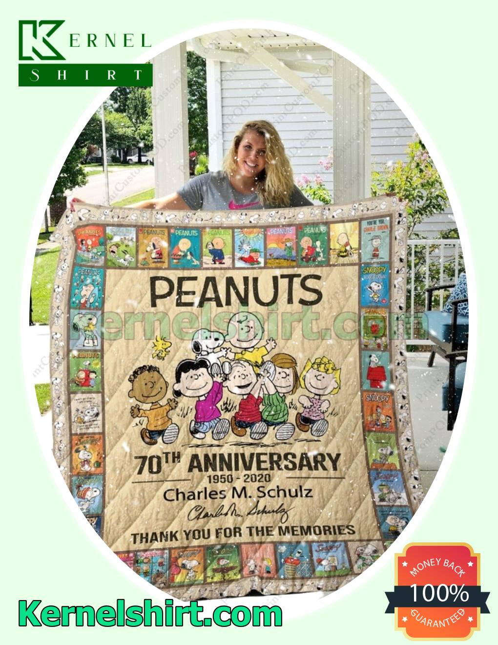 Peanuts 70th Anniversary 1950-2020 Charles M. Schulz Thank You For The Memories Warn Blanket