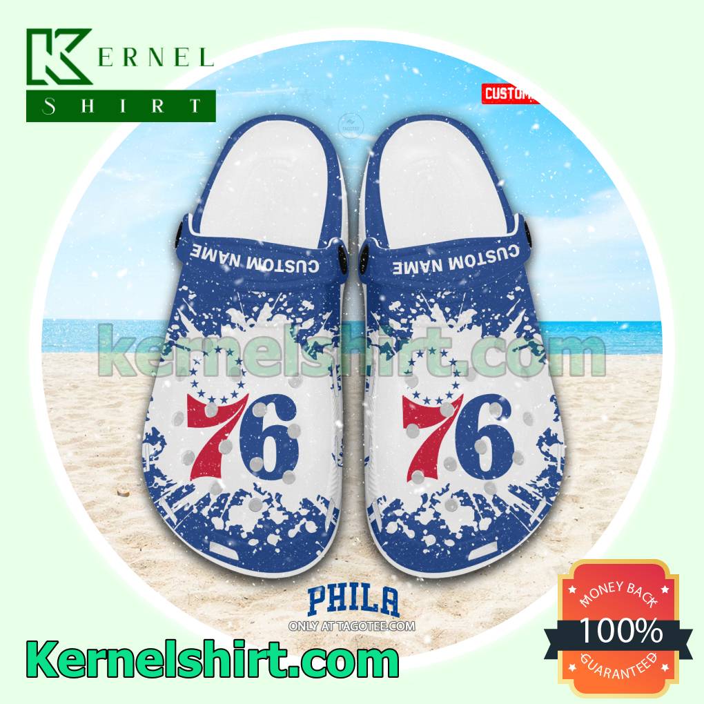 Philadelphia 76ers Custom Crocs Sandals a