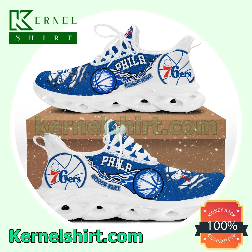 Philadelphia 76ers Nba Playoffs Custom Walking Sneakers