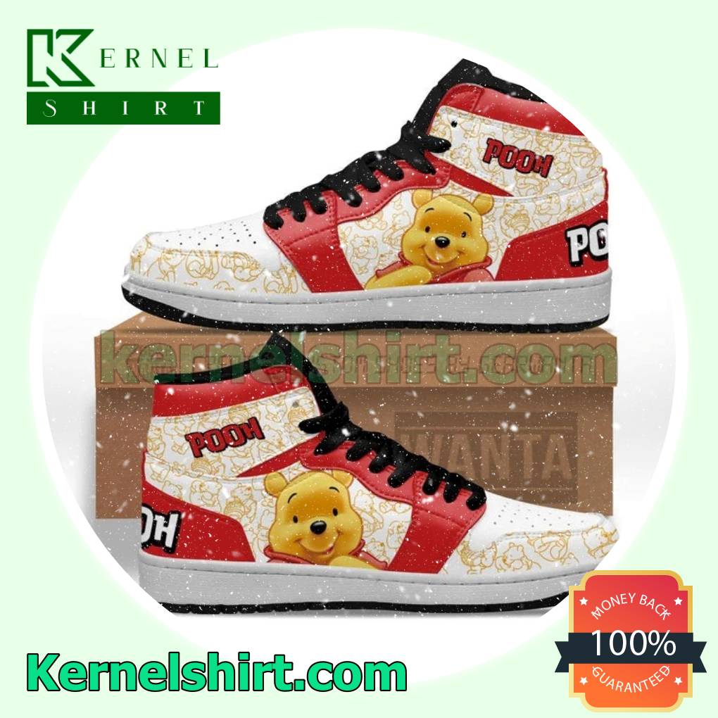 Pooh Winnie The Pooh Red Nike Basketball Shoes