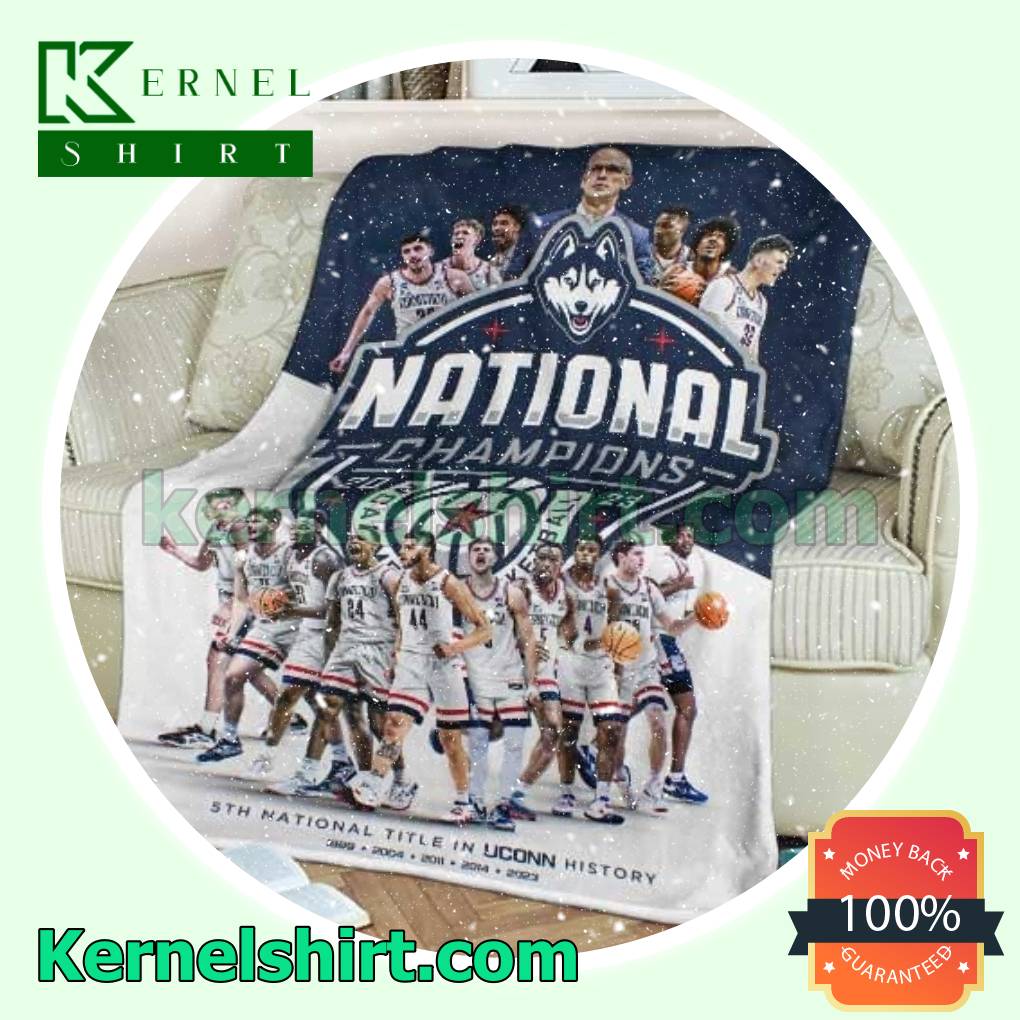 Uconn Huskies 2023 NCAA Basketball 5th Warn Blanket