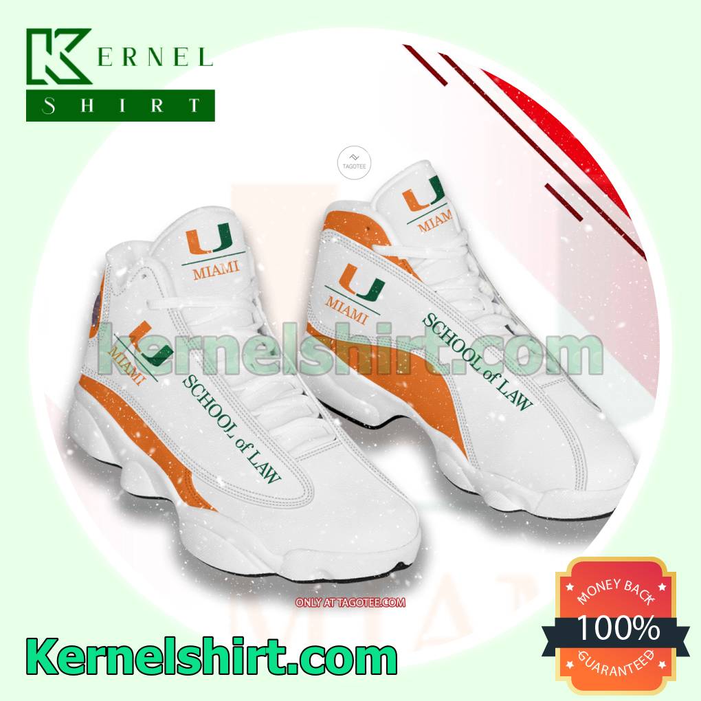 University of Miami School of Law Logo Nike Running Sneakers a