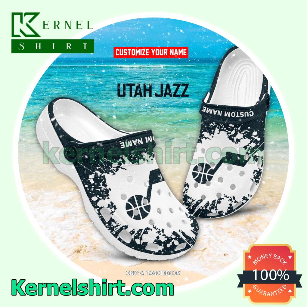 Utah Jazz Custom Crocs Sandals