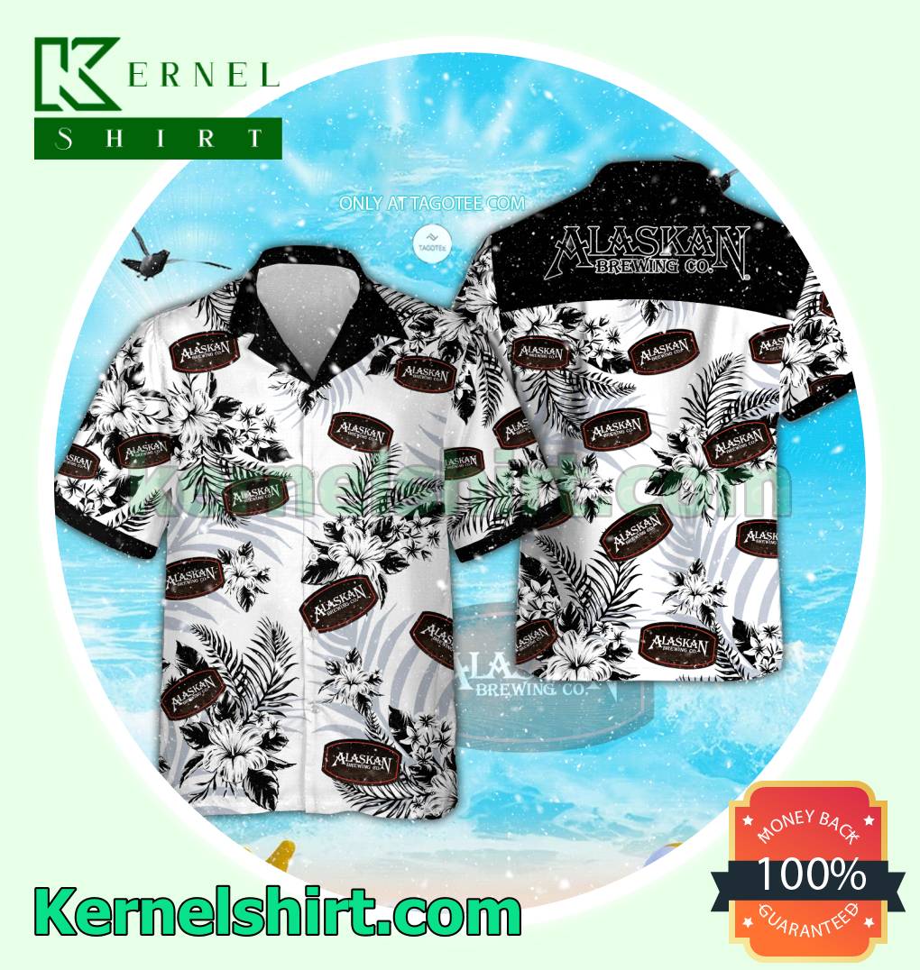 Alaskan Brewing Summer Aloha Shirt, Beach Shorts