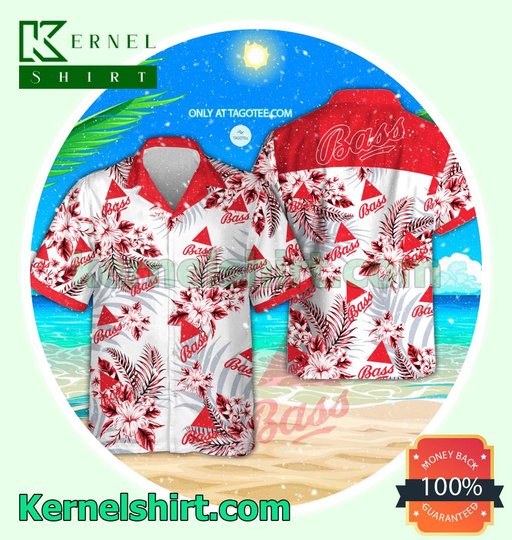 Bass Brewery Summer Aloha Shirt, Beach Shorts