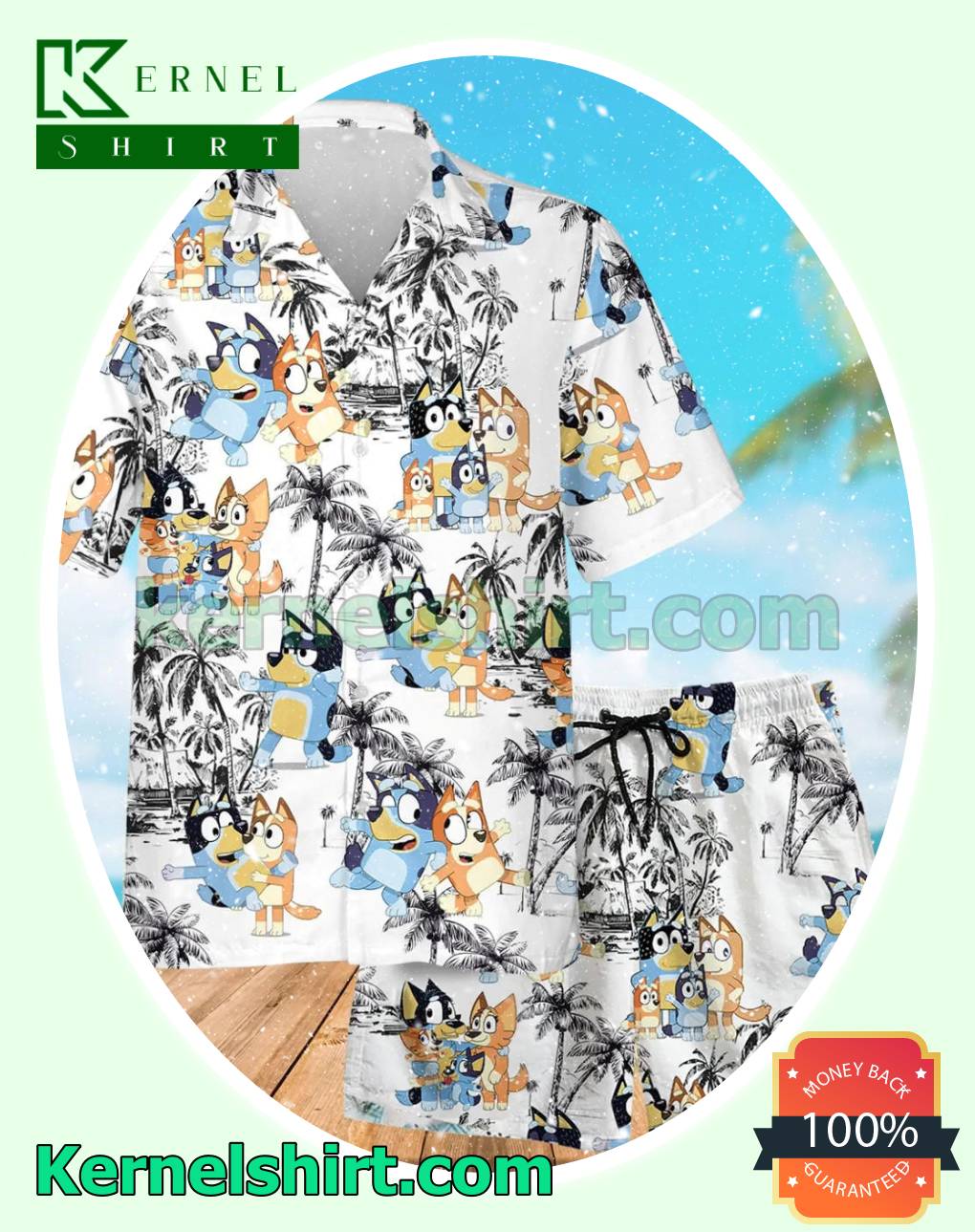 Bluey And Bingo Beach Women Shirt