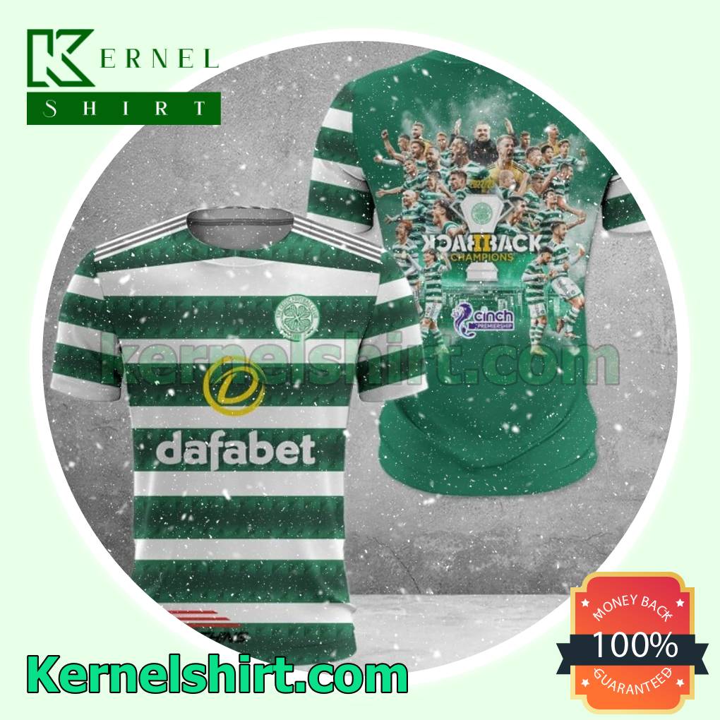 Celtic F.c Back To Back Champions Dafabet Hooded Sweatshirt