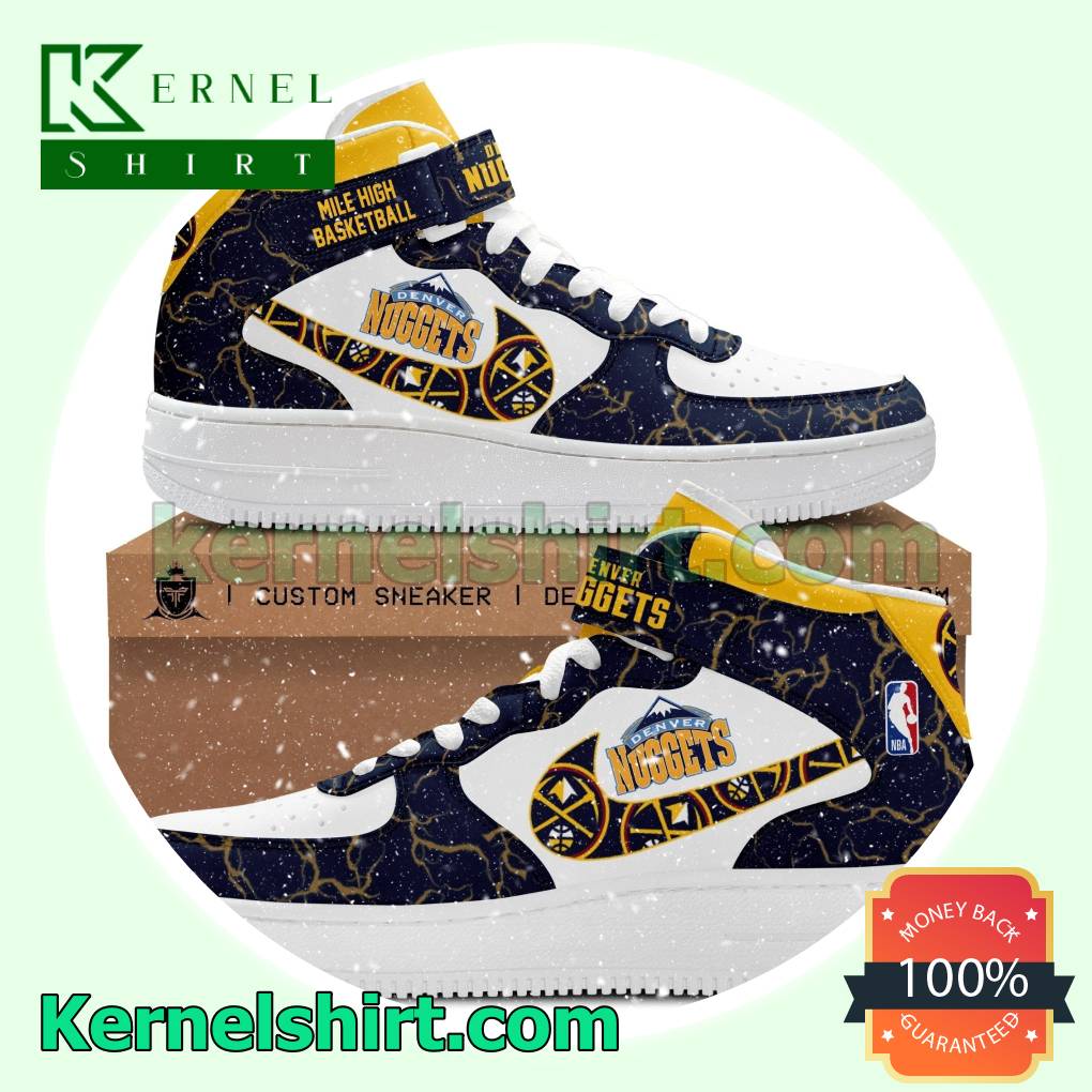 Denver Nuggets Nba Mile High Basketball Fan Air Force Sneakers