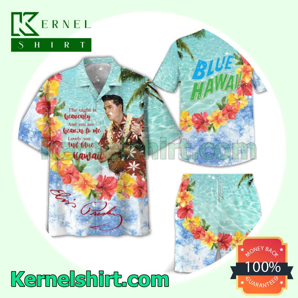 Elvis Presley Blue Hawaii Beach Women Shirt