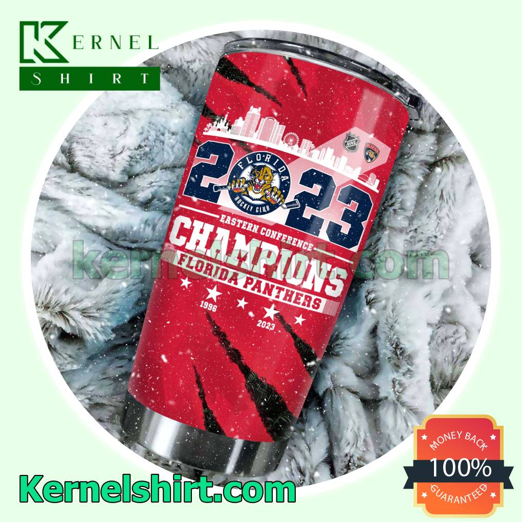 Florida Panthers Nhl 2023 Eastern Conference Champions Travel Tumbler a