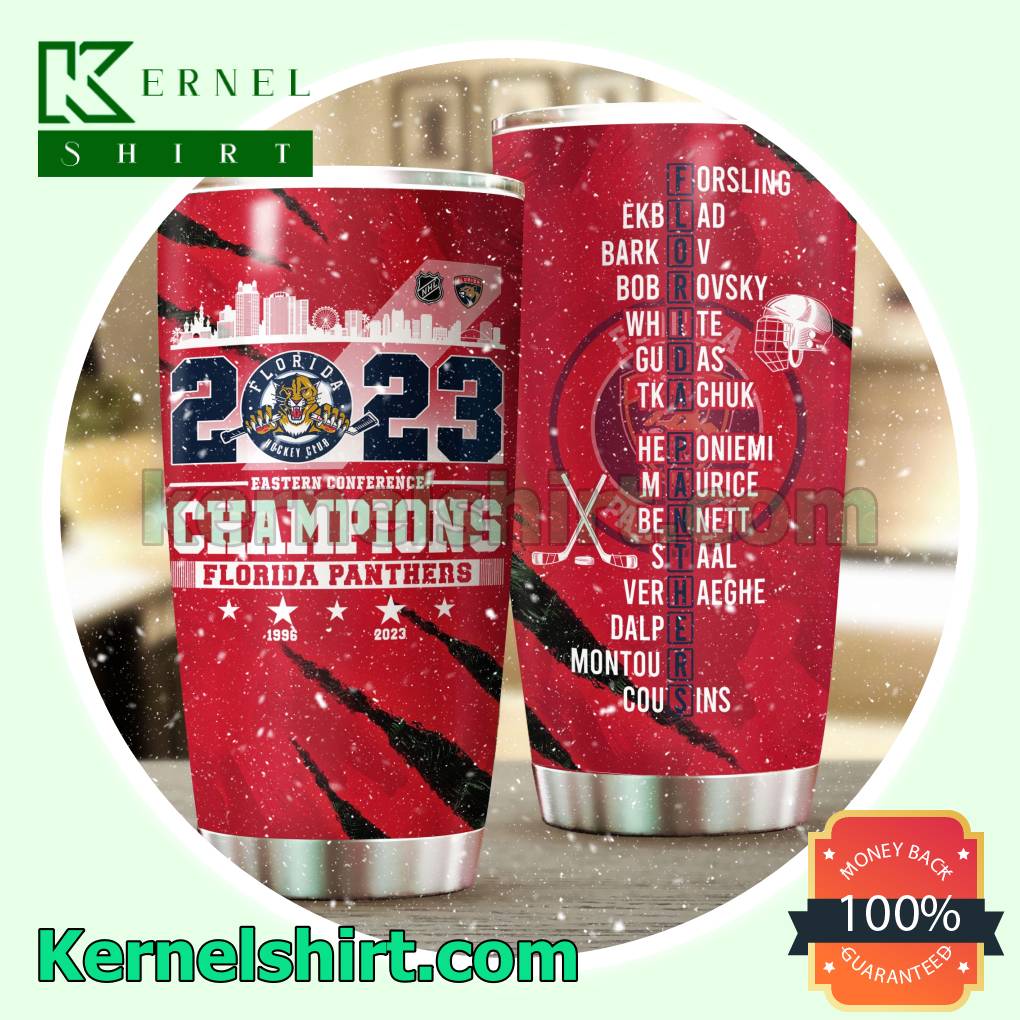 Florida Panthers Nhl 2023 Eastern Conference Champions Travel Tumbler
