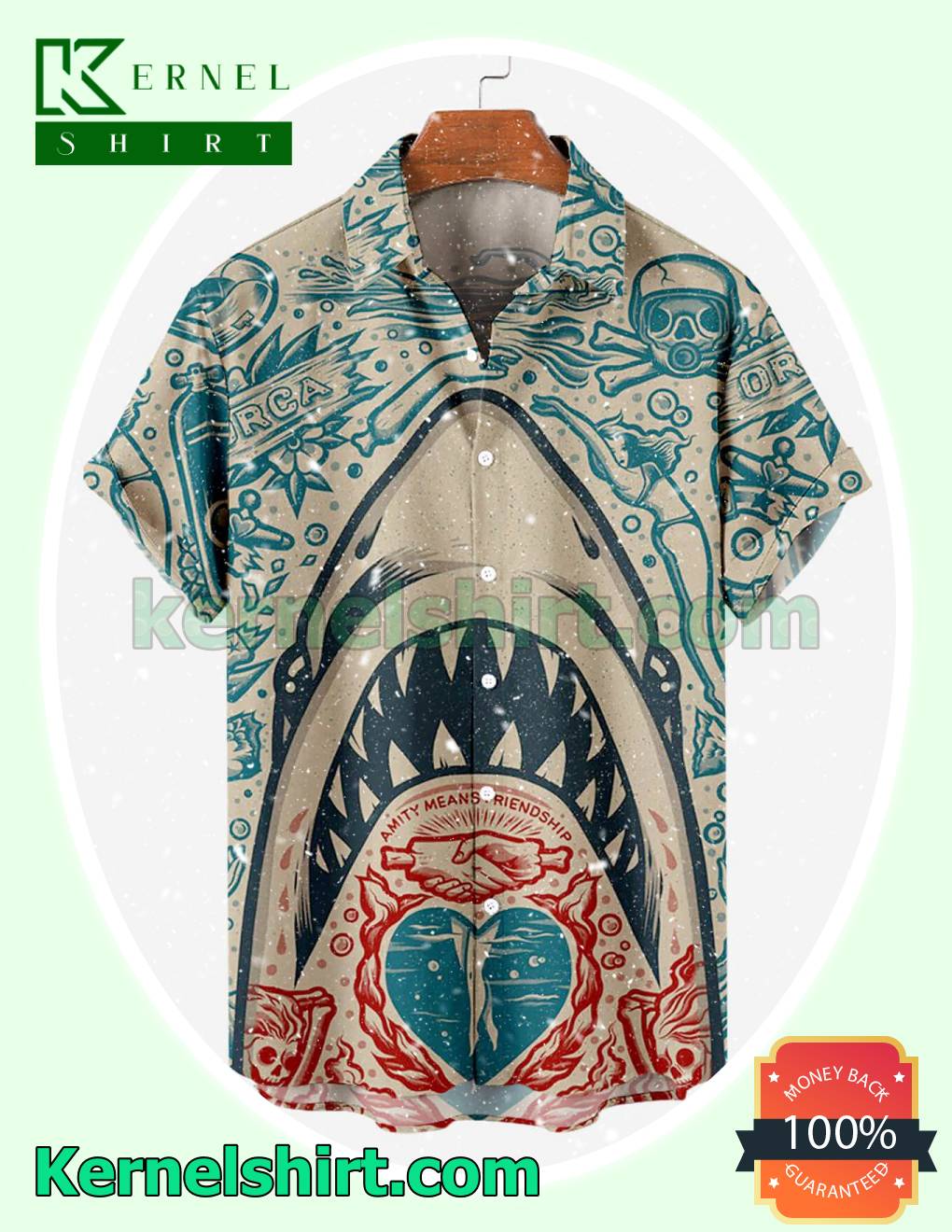 Jaws By Dave Quiggle Short Sleeve Shirt