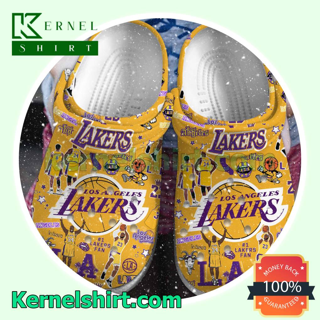 Los Angeles Lakers Pattern Crocs Sandals