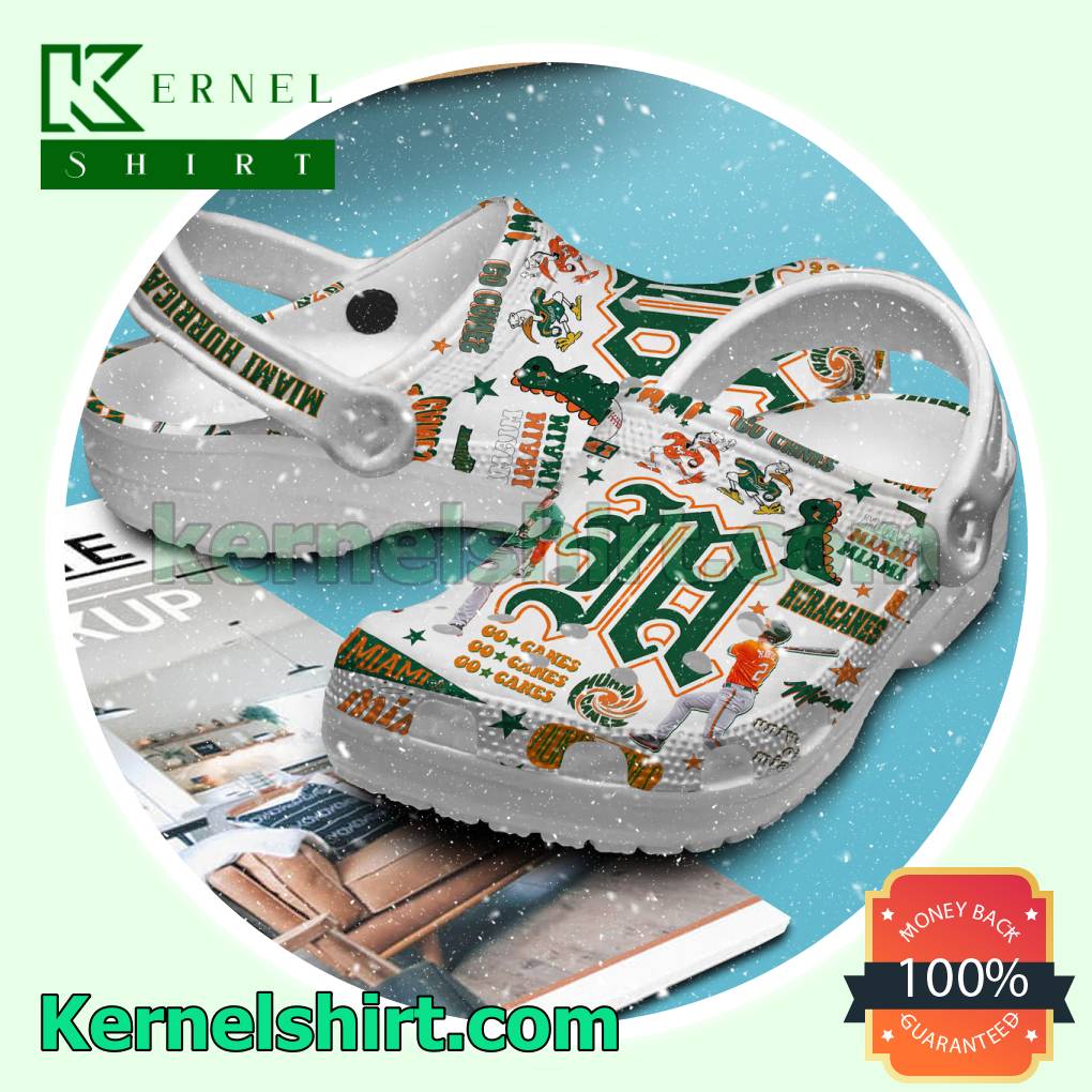 Miami Hurricanes Pattern Crocs Sandals