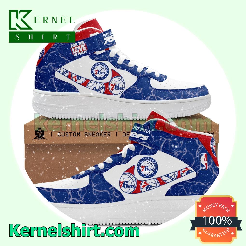 Philadelphia 76ers Nba For The Love Of Philly Fan Air Force Sneakers - Shop trending fashion in USA EU