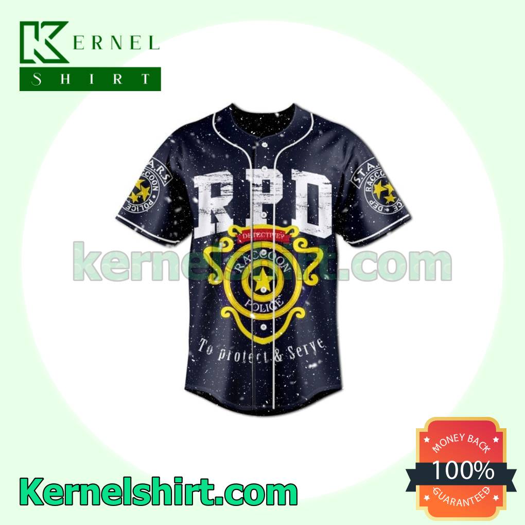 Fast Shipping Resident Evil Rpd Raccoon Police To Protect And Serve Fan Jersey Shirts