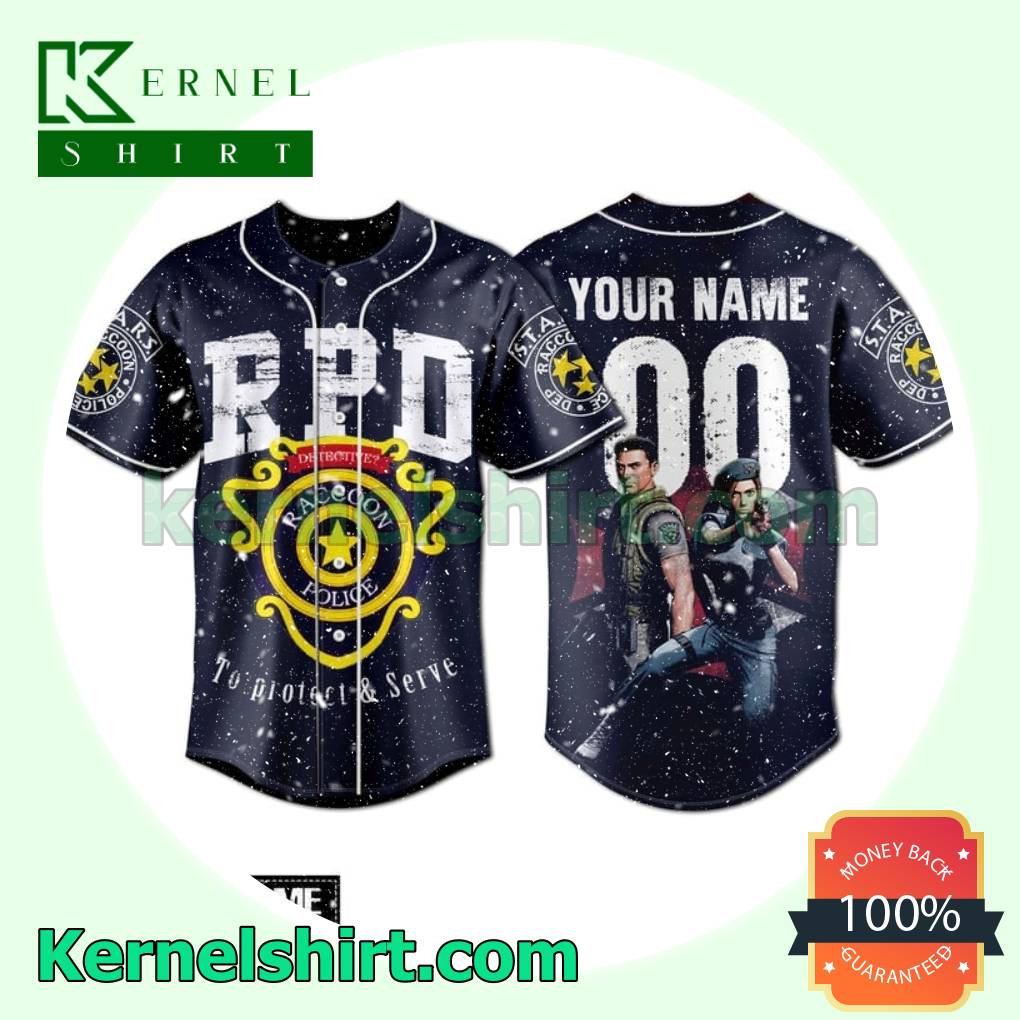 Resident Evil Rpd Raccoon Police To Protect And Serve Fan Jersey Shirts