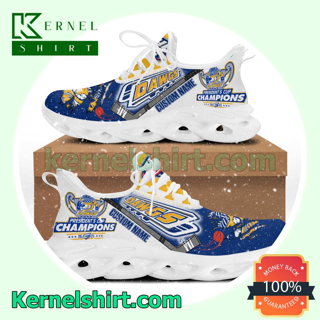 Roanoke Rail Yard Dawgs President’s Cup Champions 2023 Custom Walking Sneakers a