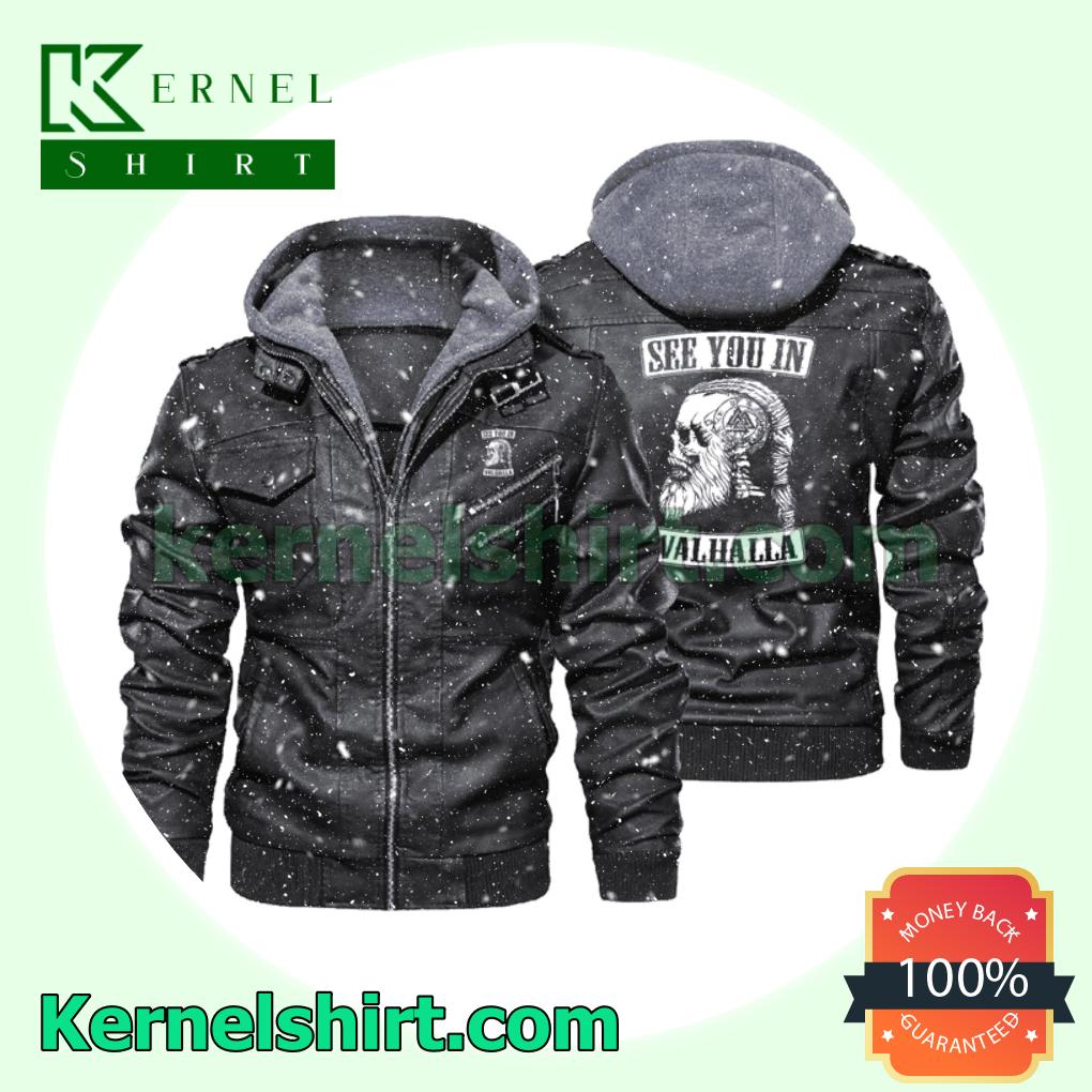 See You In Valhalla Faux Leather Jacket