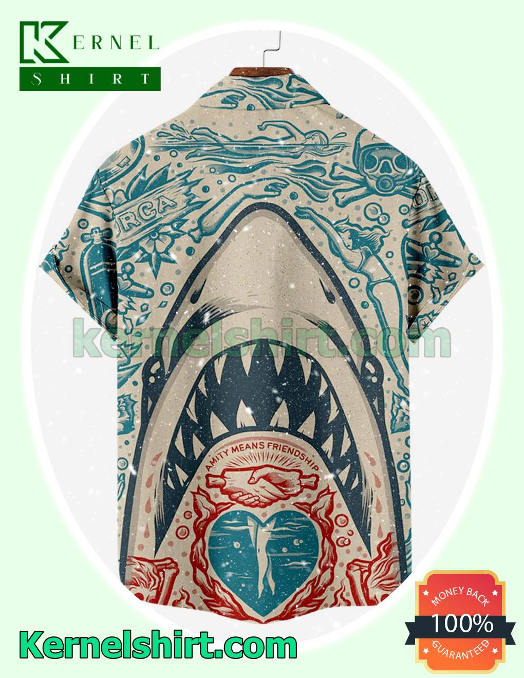 Where To Buy Shark Amity Means Friendship Summer Aloha Shirt