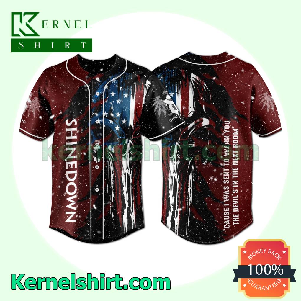 American Flag Skull Custom Trending Baseball Jerseys For Men And Women