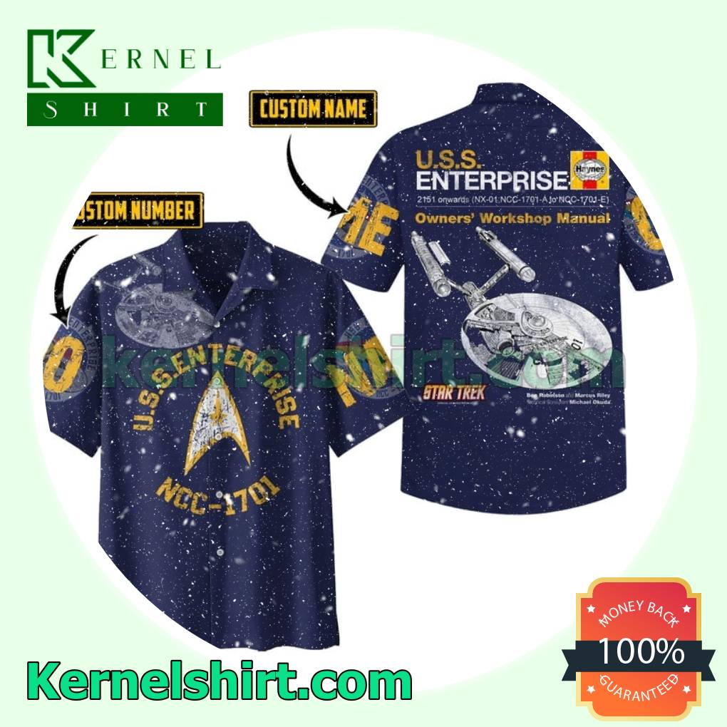 Star Trek U.s.s. Enterprise Ncc-1701 Personalized Short Sleeve Shirt