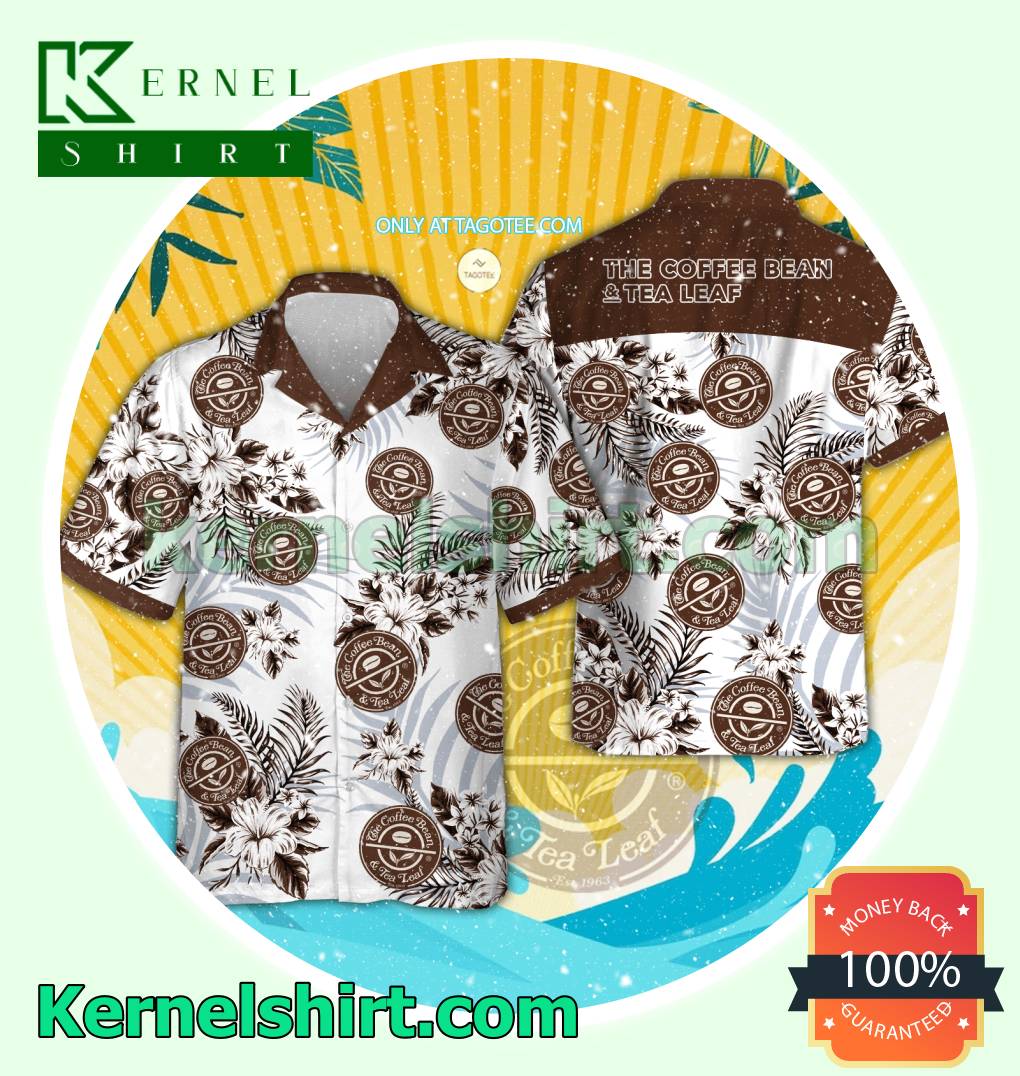 The Coffee Bean & Tea Leaf Summer Aloha Shirt, Beach Shorts