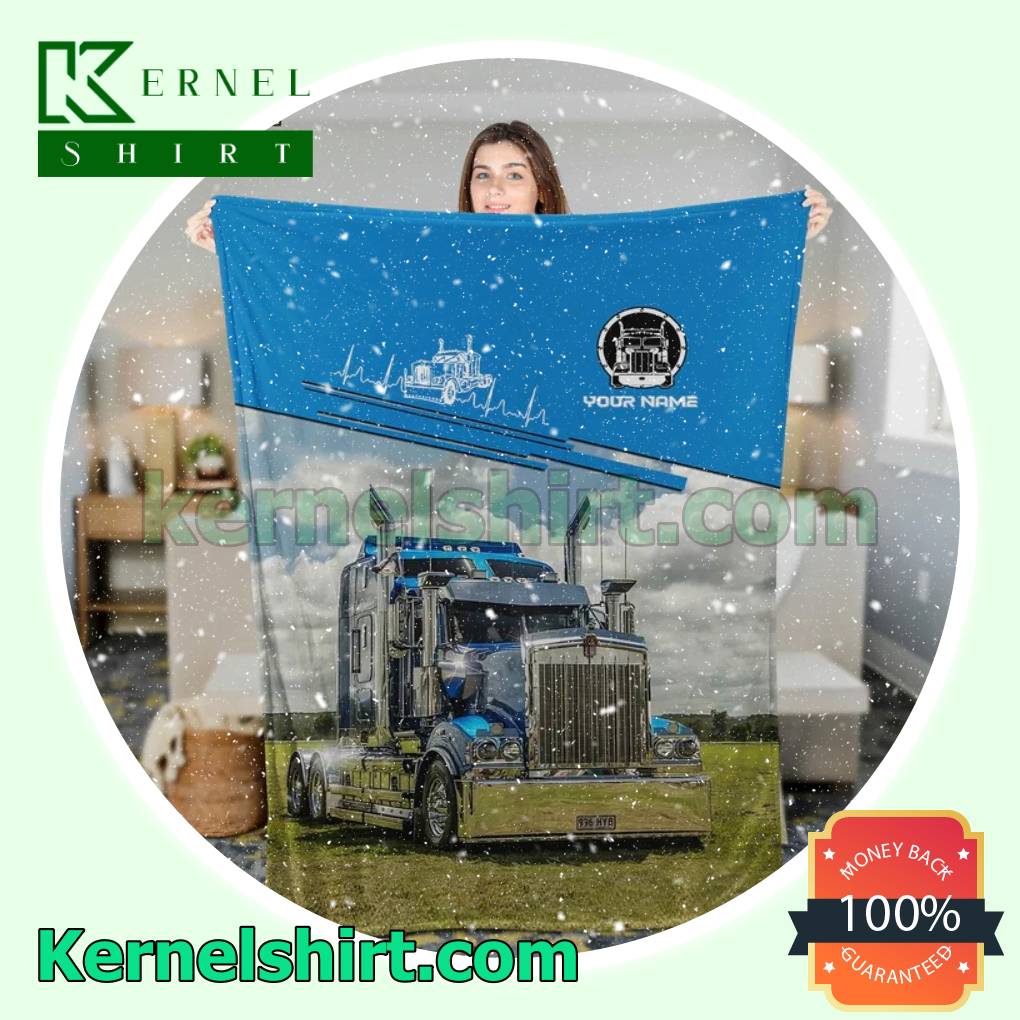 Truck Grass Landscape Personalized Warn Blanket