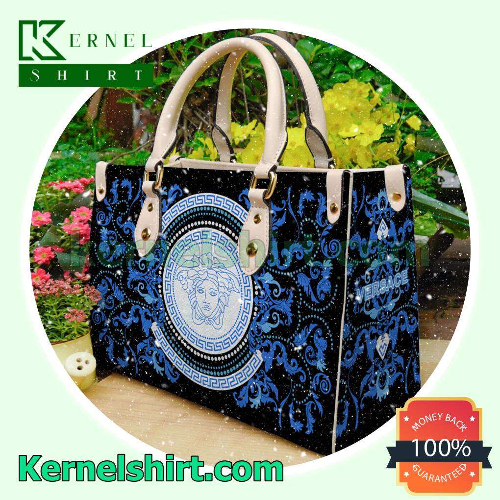 Versace Blue Baroque Womens Luxury Bag a