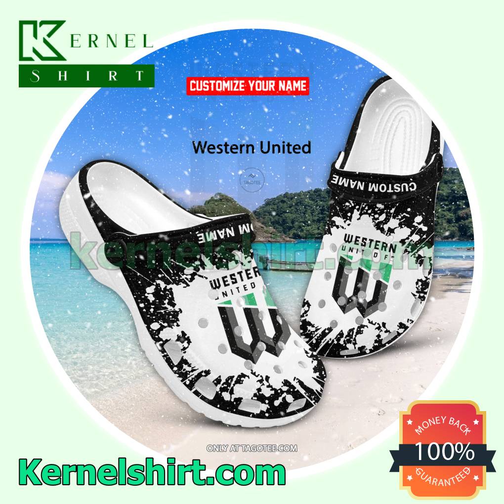 Western United Football Crocs Sandals