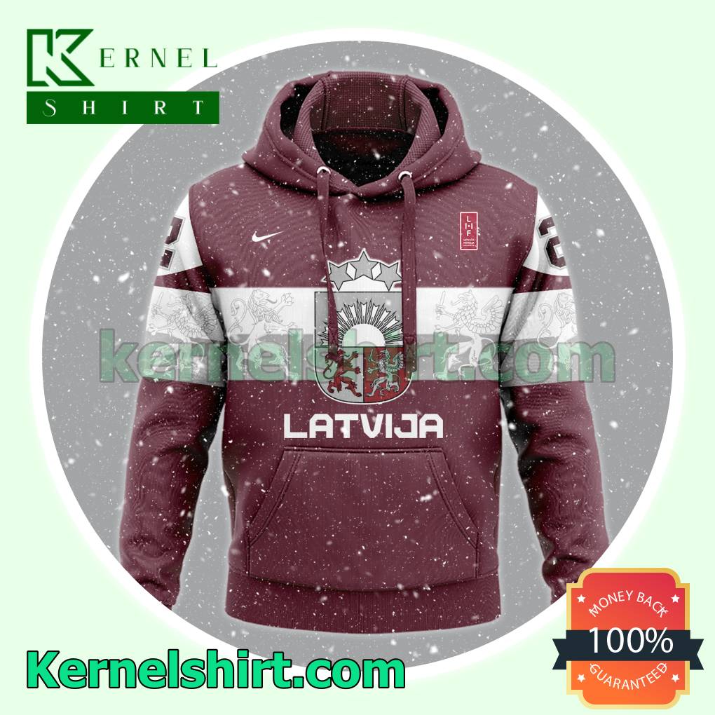 Latvian Ice Hockey 2023 Iihf World Championship Custom Hooded Sweatshirts