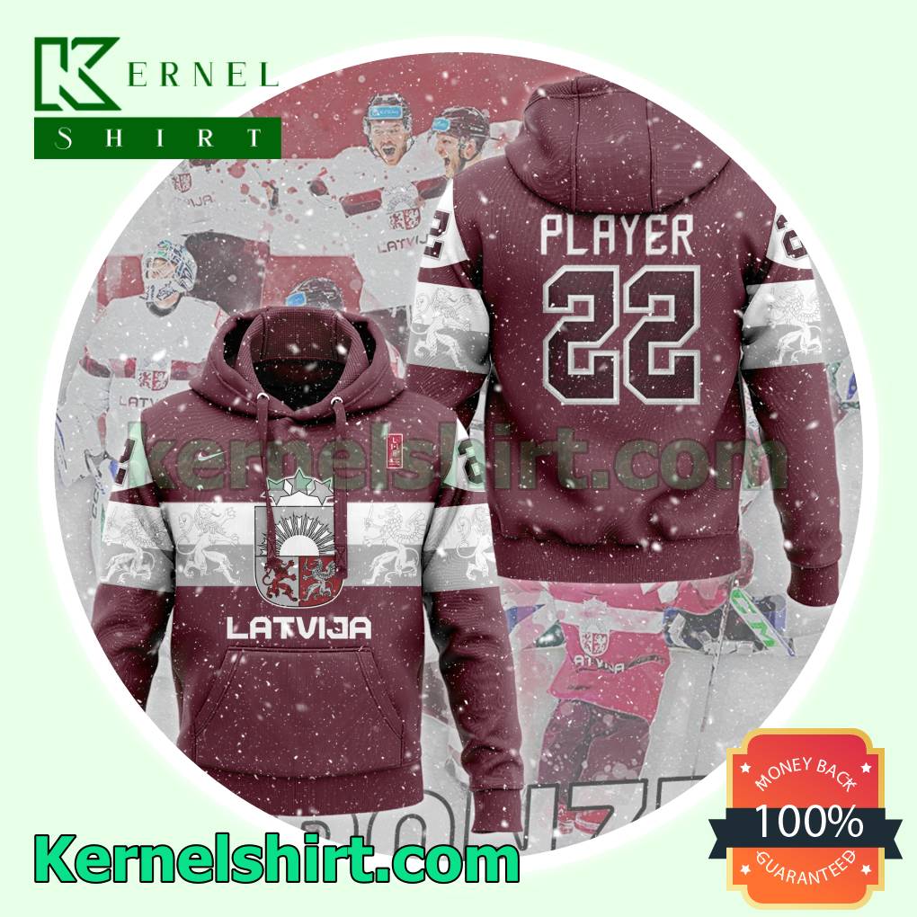 Latvian Ice Hockey 2023 Iihf World Championship Custom Hooded Sweatshirts