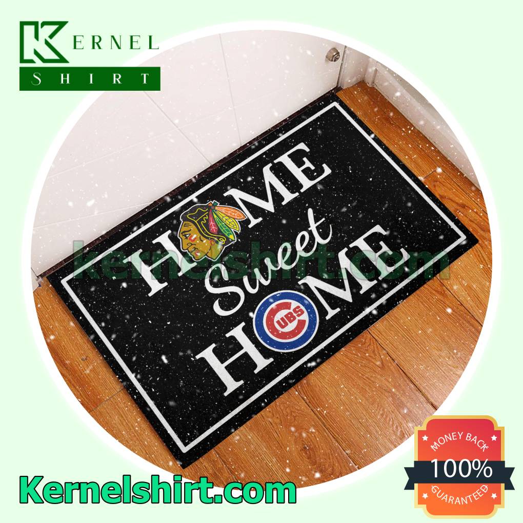 Home Sweet Home Chicago Blackhawks Chicago Cubs Welcome Mats a