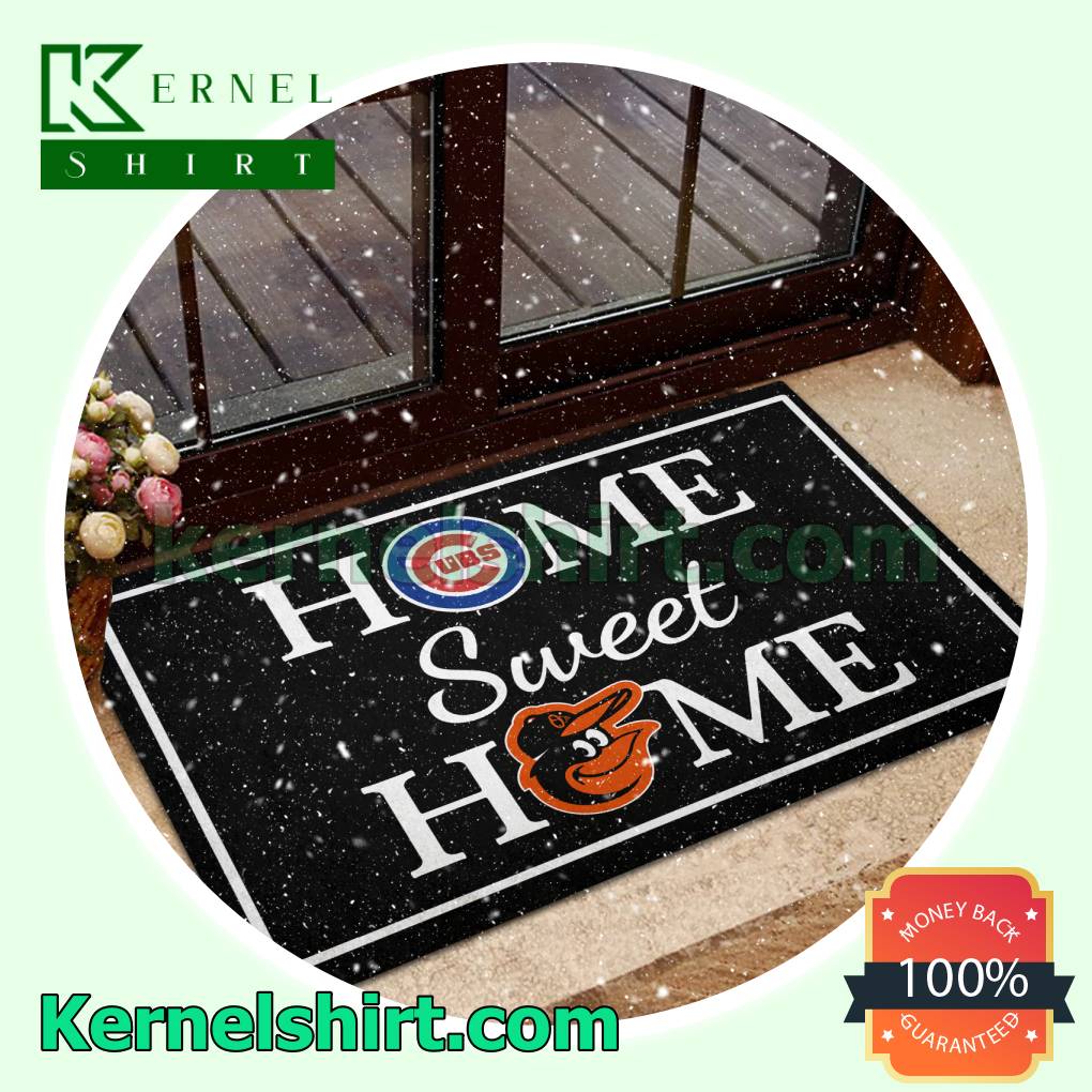 Home Sweet Home Chicago Cubs Baltimore Orioles Welcome Mats a