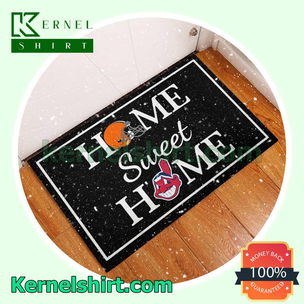 Home Sweet Home Cleveland Brown Cleveland Indians Welcome Mats