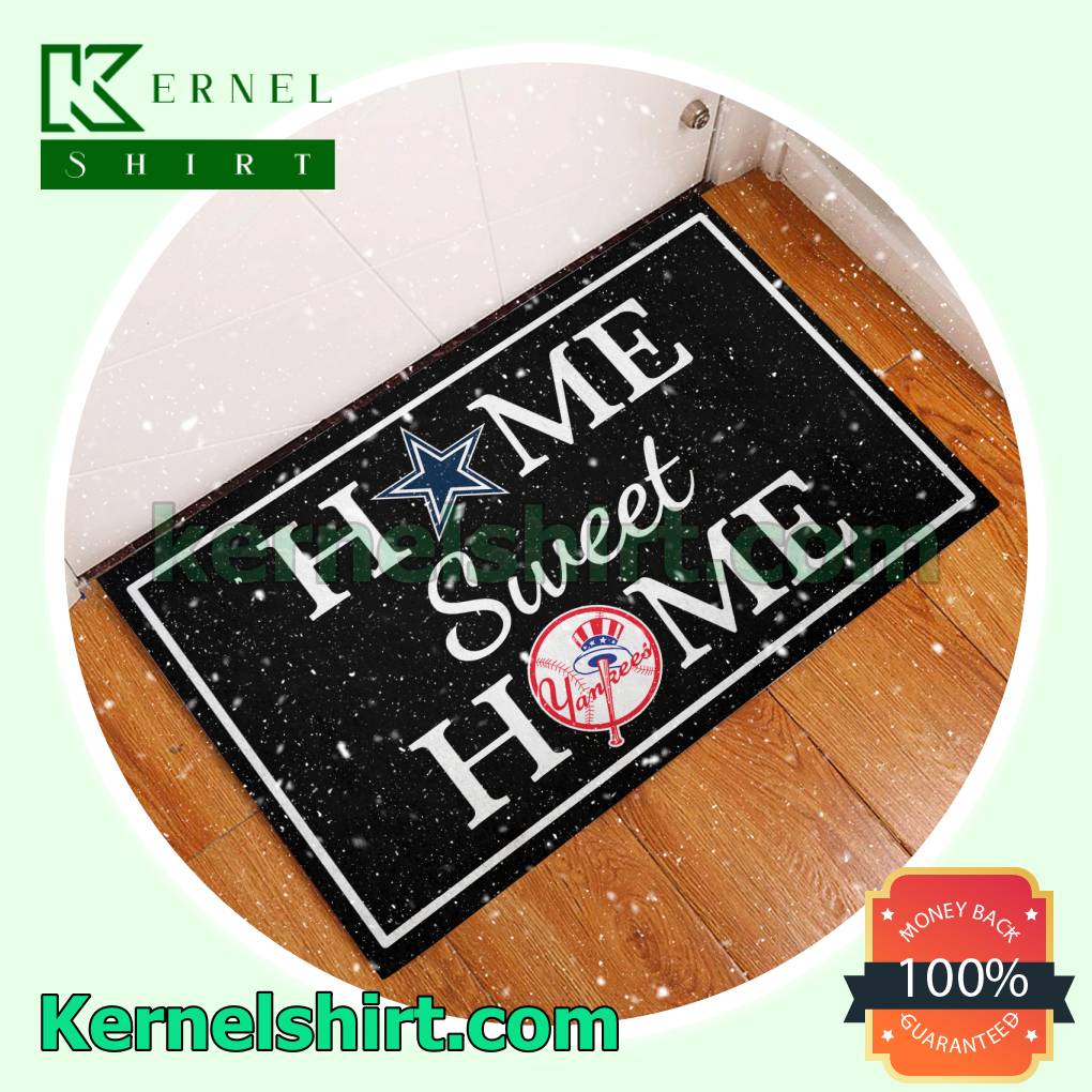 Home Sweet Home Dallas Cowboys New York Yankees Welcome Mats a