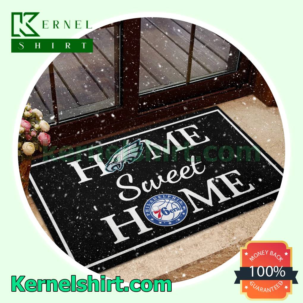 Philadelphia Eagles Philadelphia 76ers Home Sweet Home Door Mat a