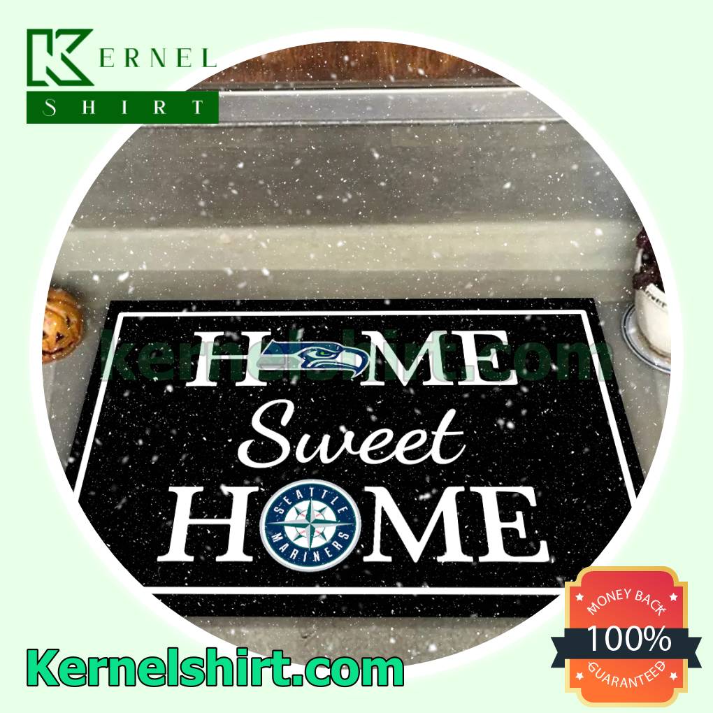 Seattle Seahawks Seattle Mariners Home Sweet Home Door Mat