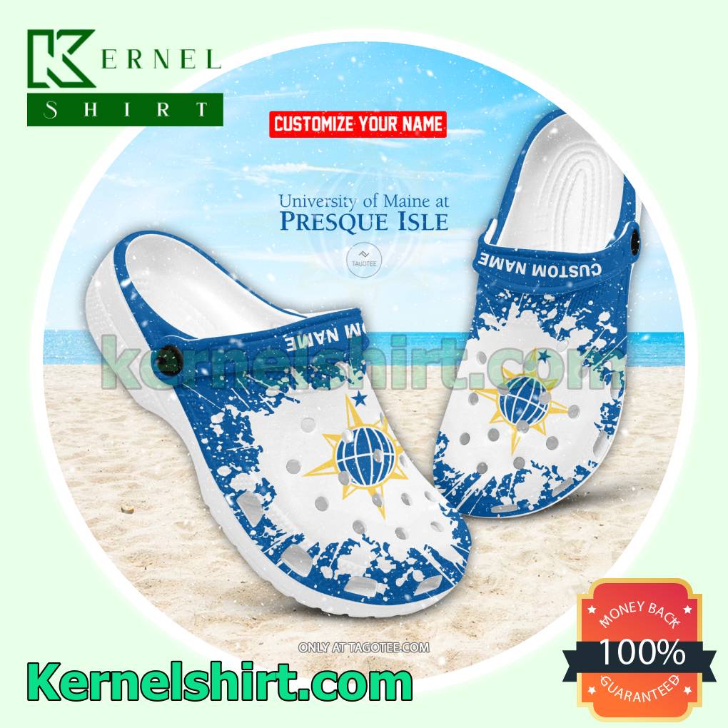 University of Maine at Presque Isle Logo Clogs For Women