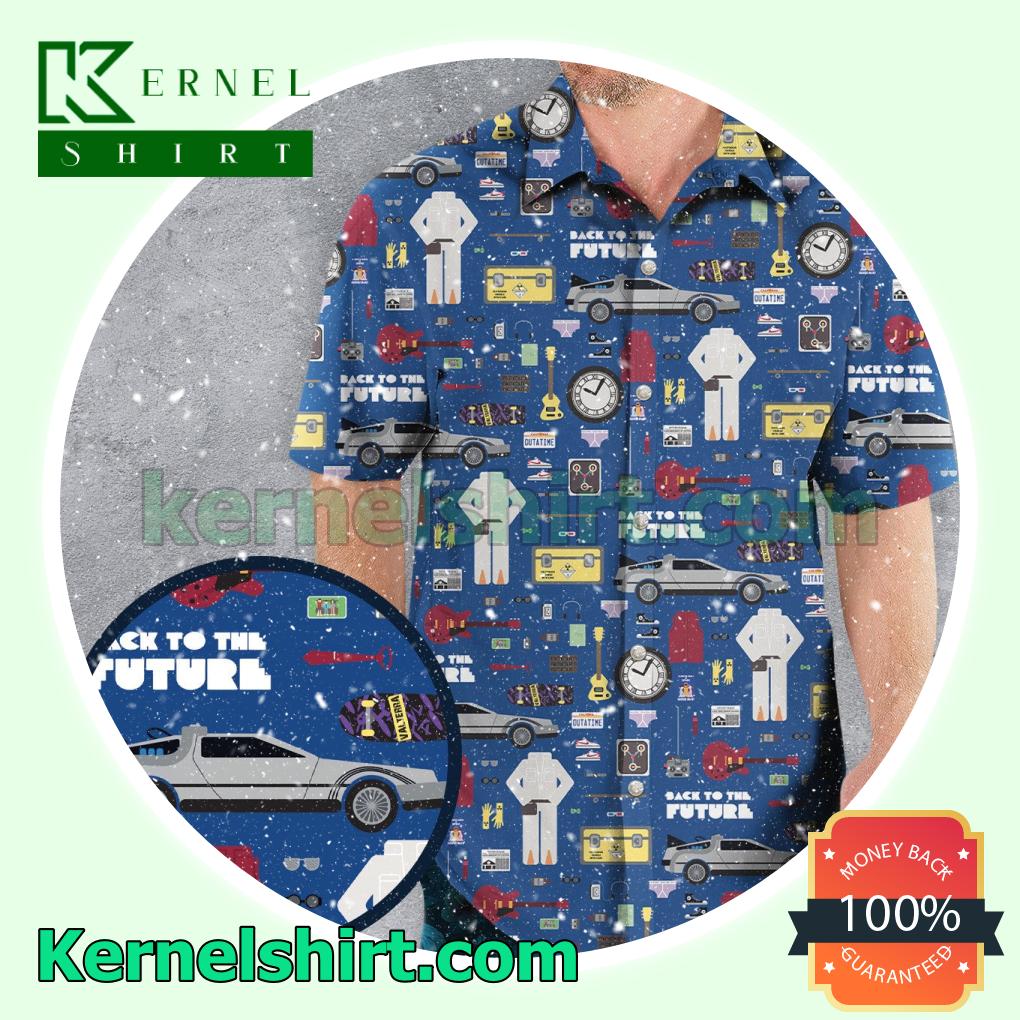 All Over Print Back To The Future Pattern Men Hawaii Shirt