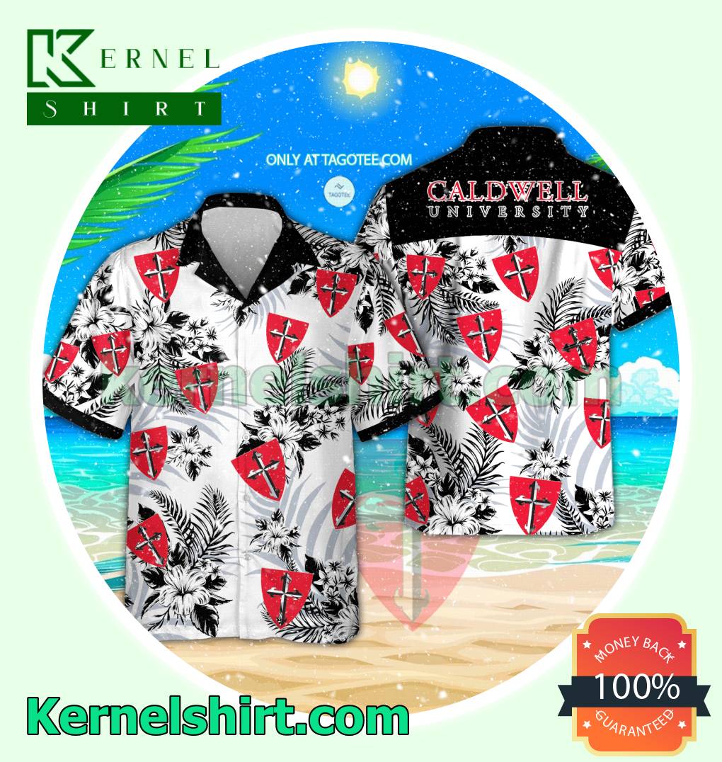 Caldwell University Summer Shirt, Beach Shorts