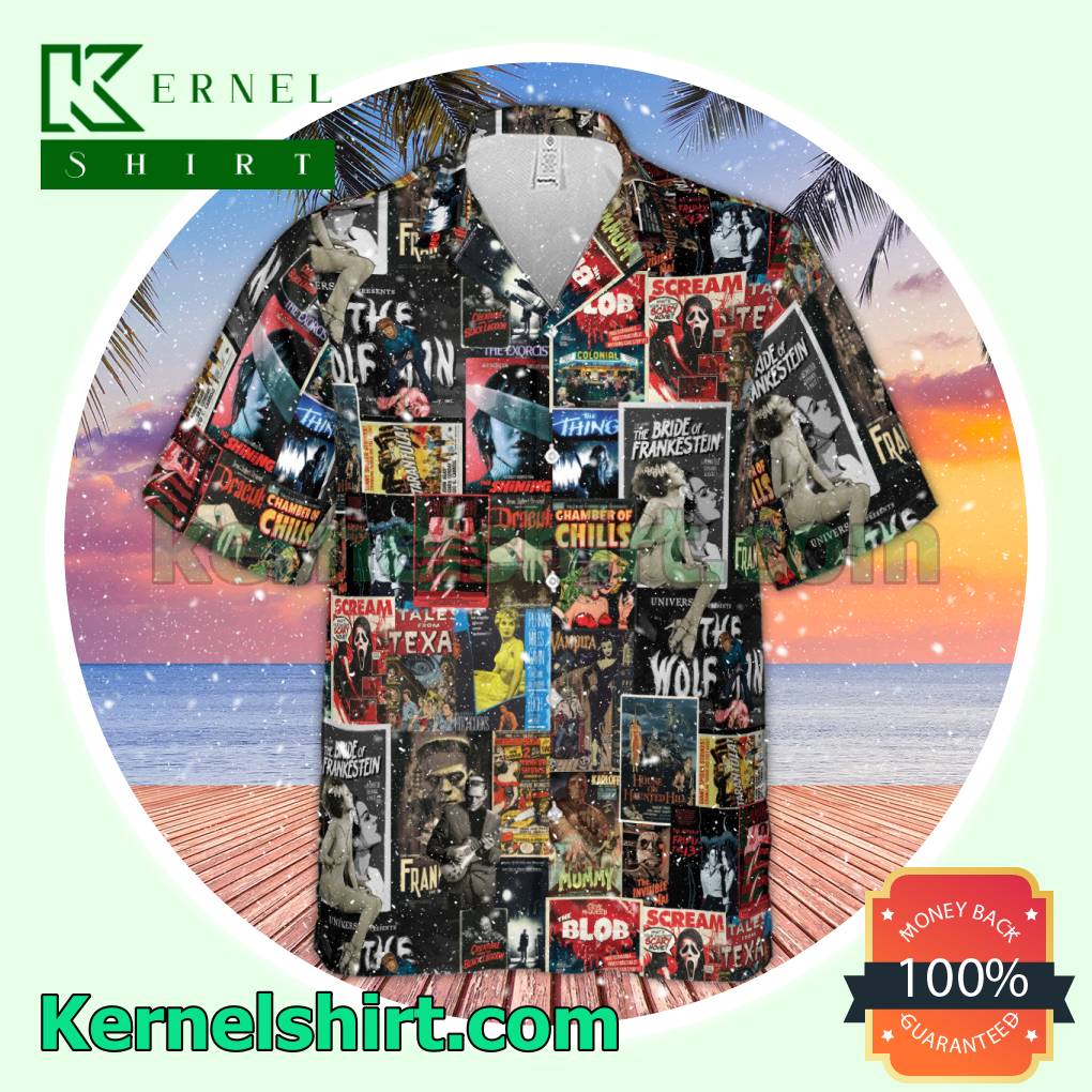 Classic Horror Movie Posters Hawaii Button-down Shirts b