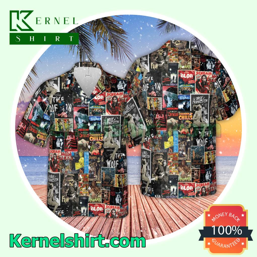 Classic Horror Movie Posters Hawaii Button-down Shirts