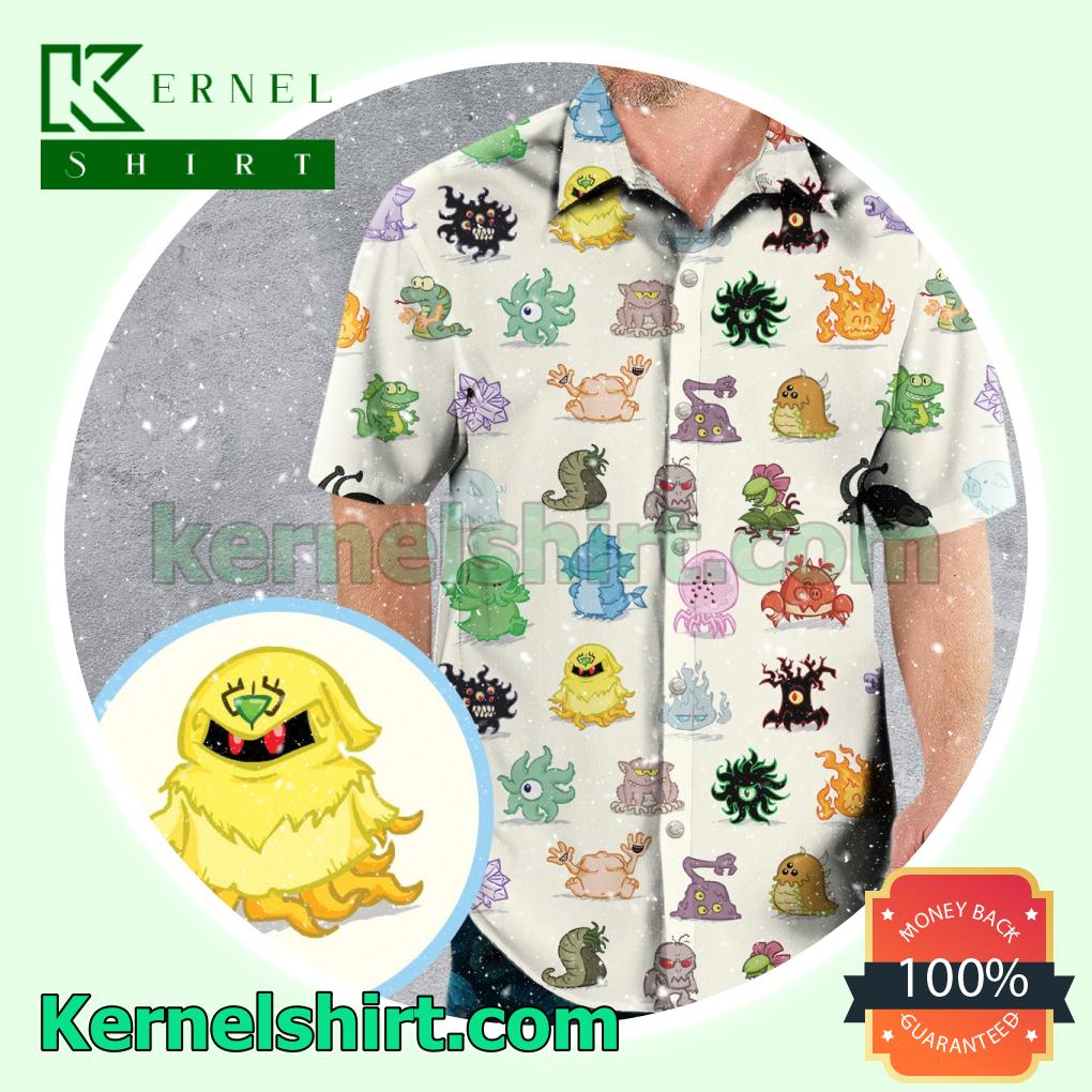 Cute Monsters H. P. Lovecraft Summer Casual Shirts a